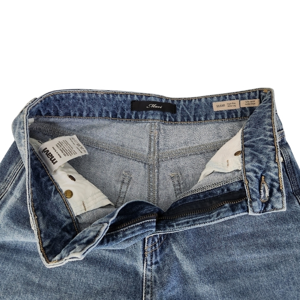 MAVI Blue High-Rise Wide Leg Organic Cotton Jeans 25 waist - Picture 6 of 15